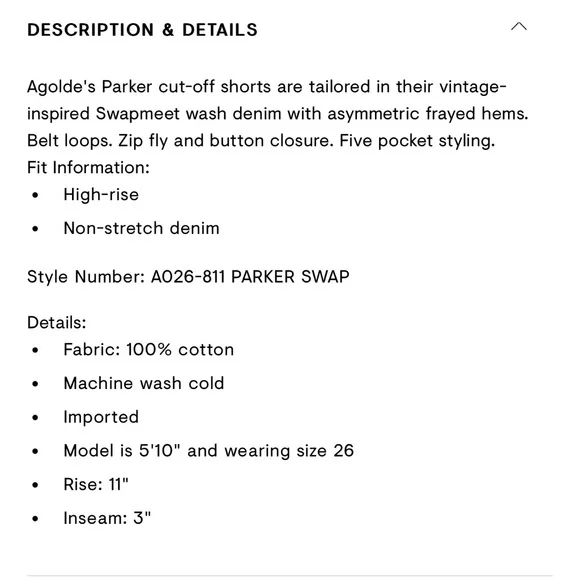 Agolde Parker cut off shorts. PERFECT summer shorts! - Picture 3 of 7